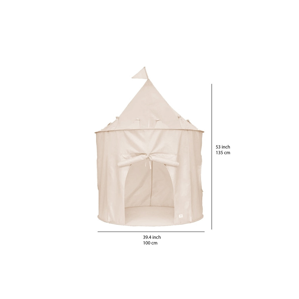 Beżowy Namiot dla Dzieci - Ciche Miejsce do Zabawy i Odpoczynku - Recycled Beige - 3 Sprouts