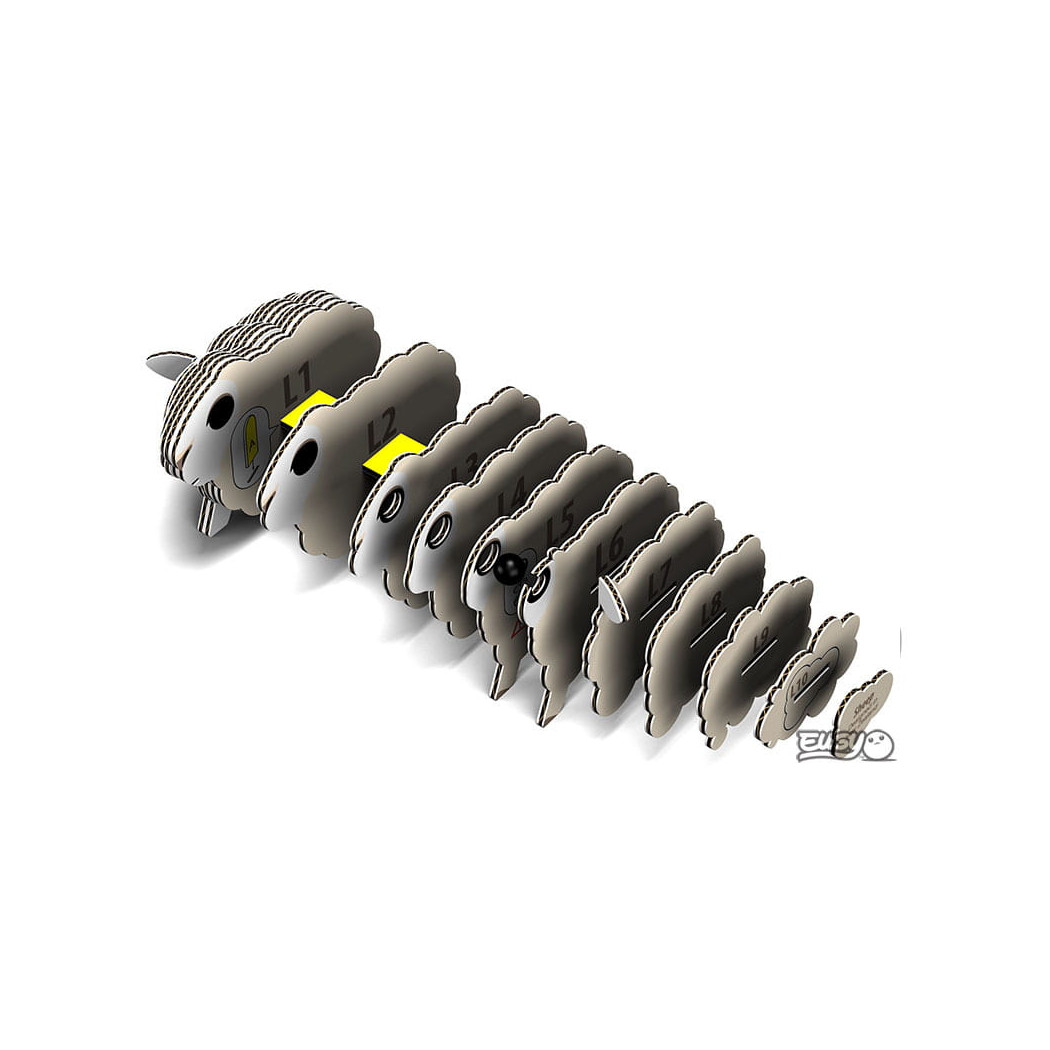 Owca - Eko Układanka 3D - Eugy