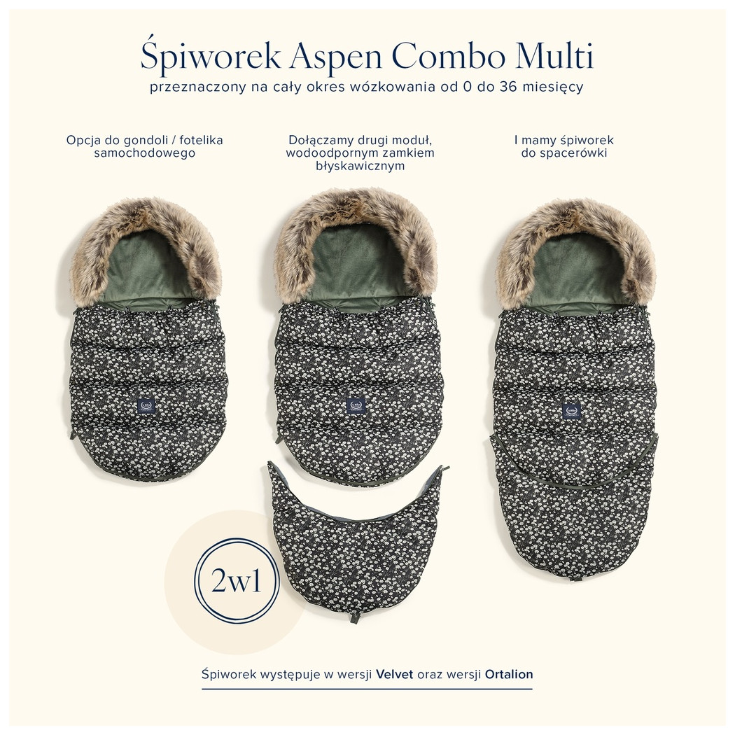 Śpiwór Combo Multi - Leopard Cream - Śpiworek Modułowy - by Magdalena Lamparska - La Millou