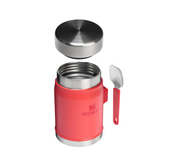 Hot Coral Termos 0.4L - Termos Obiadowy z Łyżkowidelcem Spork - Stanley