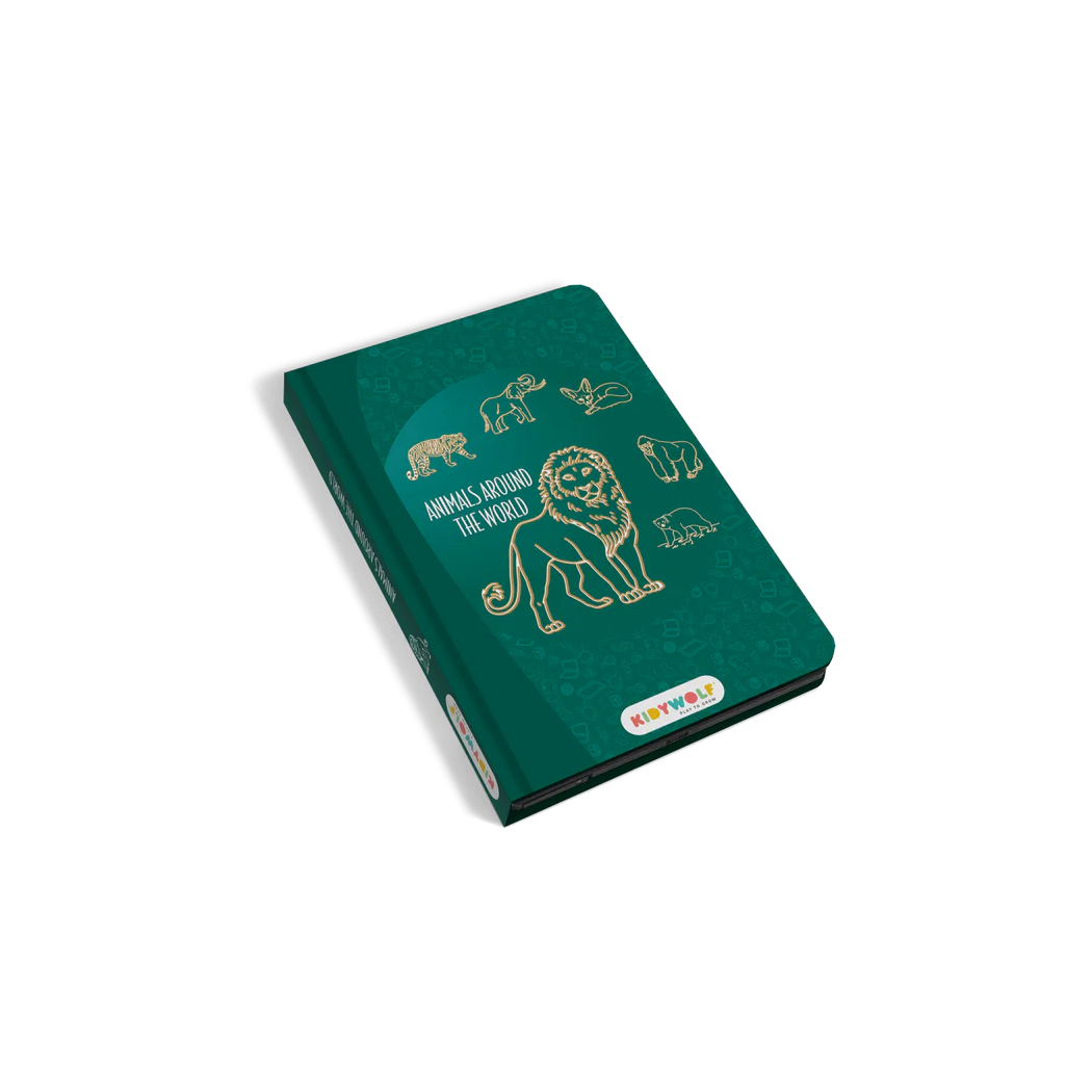 Zwierzęta Dookoła Świata - Tablet do Nauki Rysowania dla Dzieci - Mini Tablet Rysunkowy - KIDYWOLF