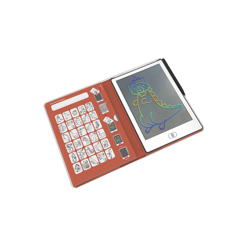 Dinozaury - Tablet do Nauki Rysowania dla Dzieci - Mini Tablet Rysunkowy - Dinosaurs - KIDYWOLF