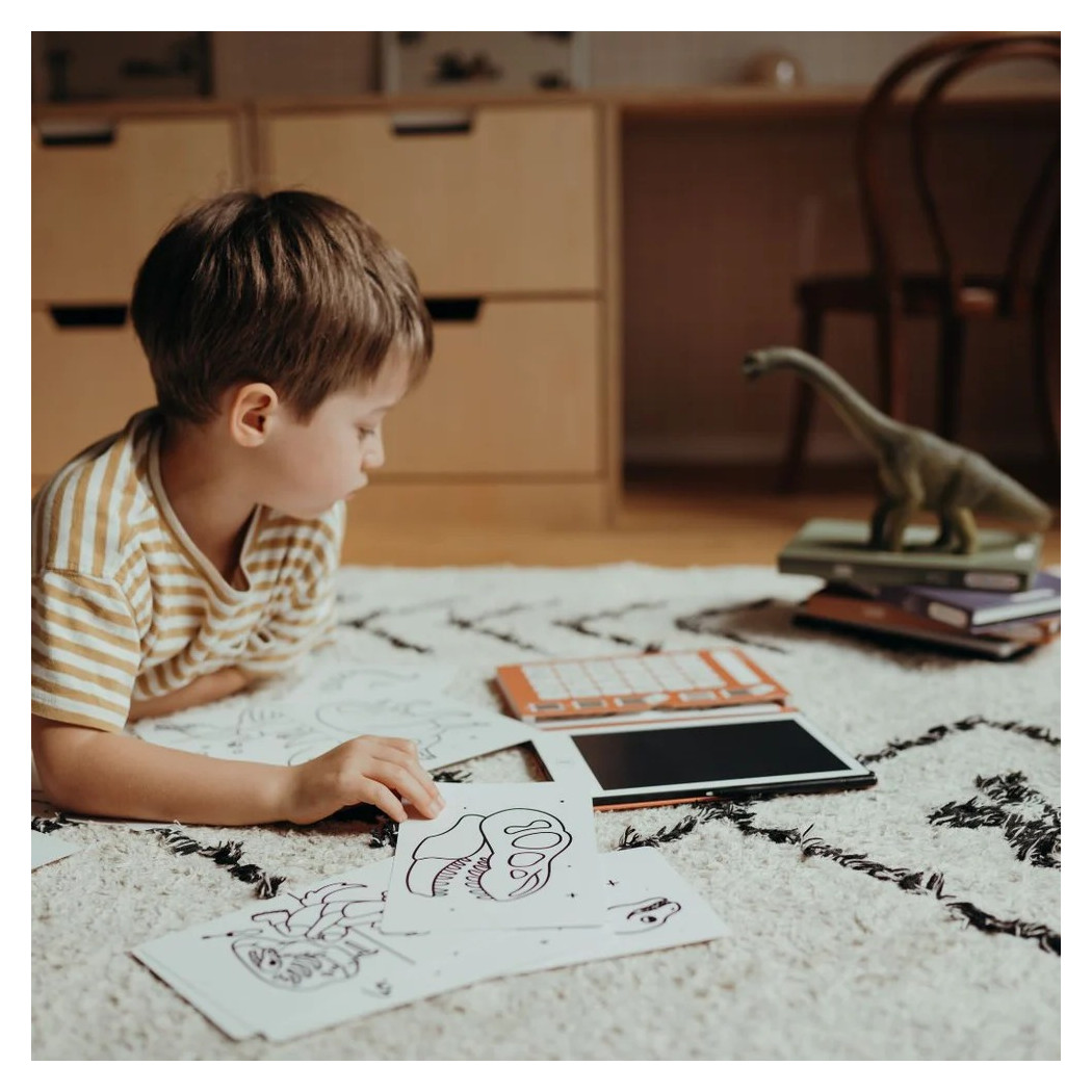 Dinozaury - Tablet do Nauki Rysowania dla Dzieci - Mini Tablet Rysunkowy - Dinosaurs - KIDYWOLF