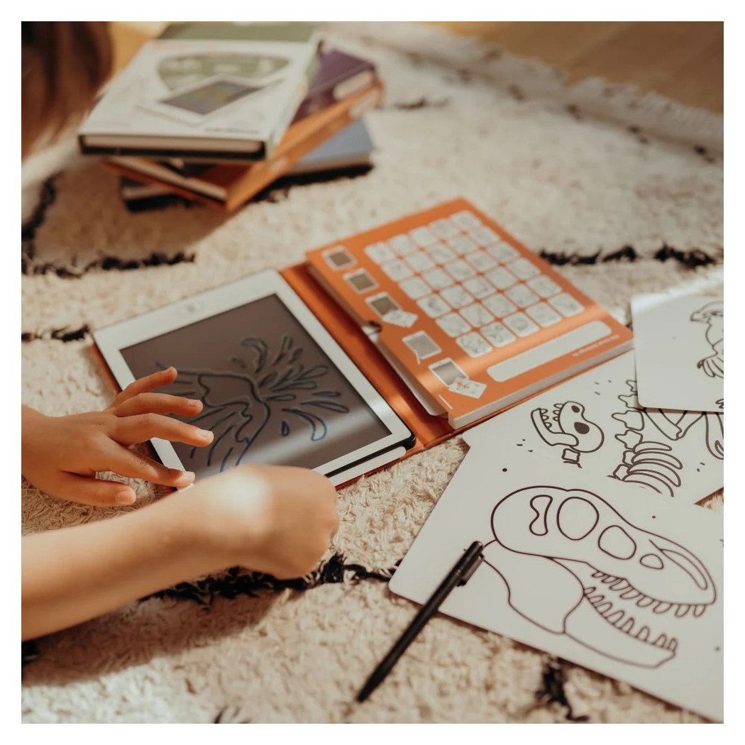 Dinozaury - Tablet do Nauki Rysowania dla Dzieci - Mini Tablet Rysunkowy - Dinosaurs - KIDYWOLF