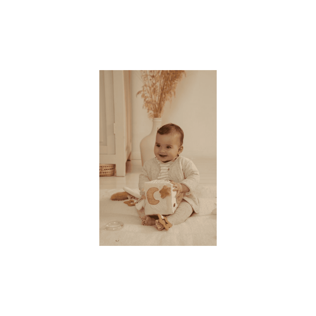 Pluszowa Miękka Kostka Aktywizująca Gąska - Newborn Naturals - Little Dutch