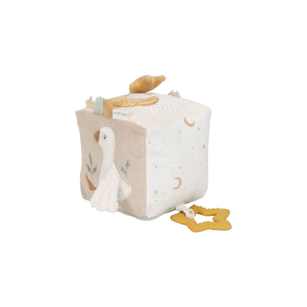 Pluszowa Miękka Kostka Aktywizująca Gąska - Newborn Naturals - Little Dutch