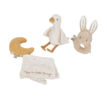 Zestaw Prezentowy dla Niemowlaka z Miękkimi Zabawkami - Newborn Naturals - Little Dutch