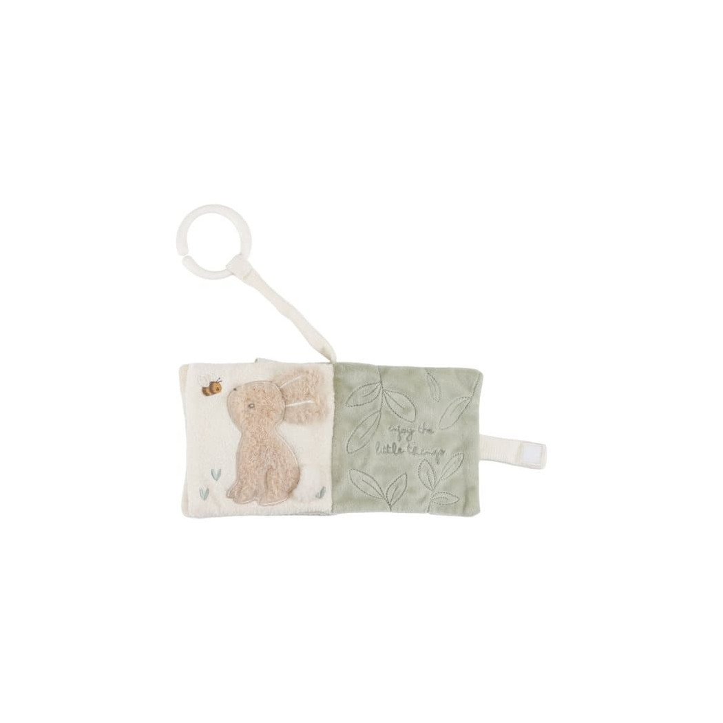 Książeczka Aktywizująca Newborn Naturals - Mięciutka Sensoryczna z Gryzakiem - Little Dutch