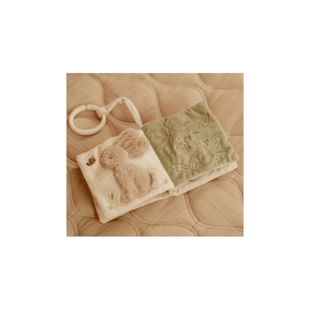 Książeczka Aktywizująca Newborn Naturals - Mięciutka Sensoryczna z Gryzakiem - Little Dutch