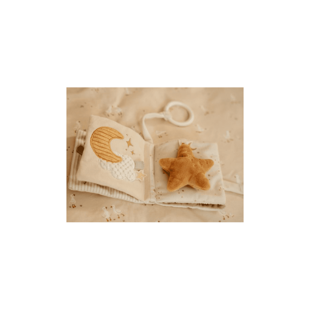 Książeczka Aktywizująca Newborn Naturals - Mięciutka Sensoryczna z Gryzakiem - Little Dutch