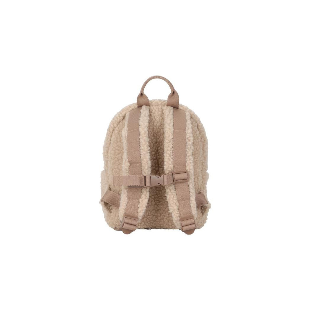 Teddy Taupe - Puchaty Plecak Dla Dzieci dla Przedszkolaka z Zapięciem - Little Dutch