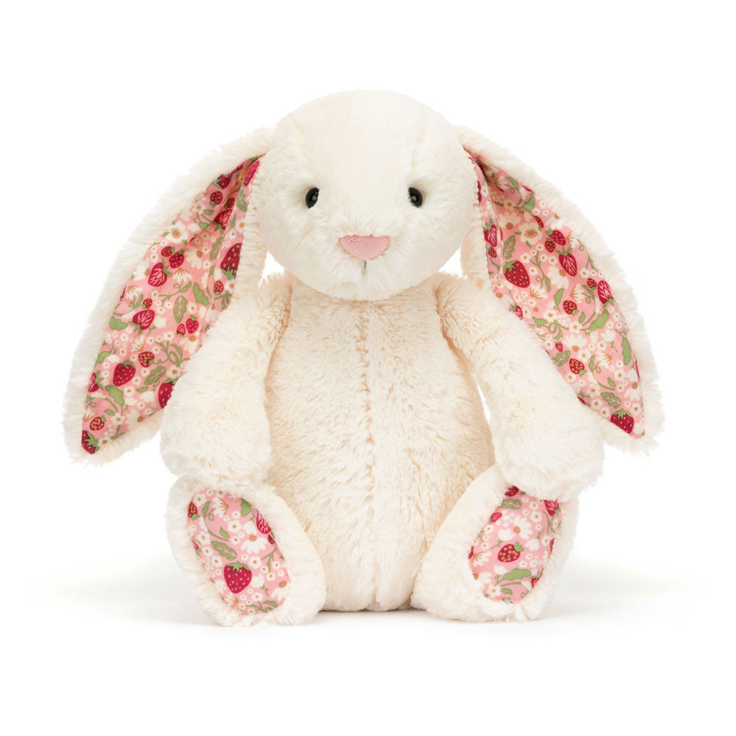 Kremowy Królik Kwiatowe Uszy i Stópki - Berry 31 cm - Maskotka Przytulanka - JellyCat