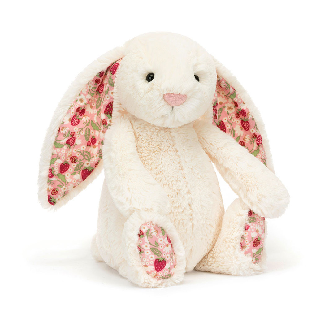 Kremowy Królik Kwiatowe Uszy i Stópki - Berry 31 cm - Maskotka Przytulanka - JellyCat