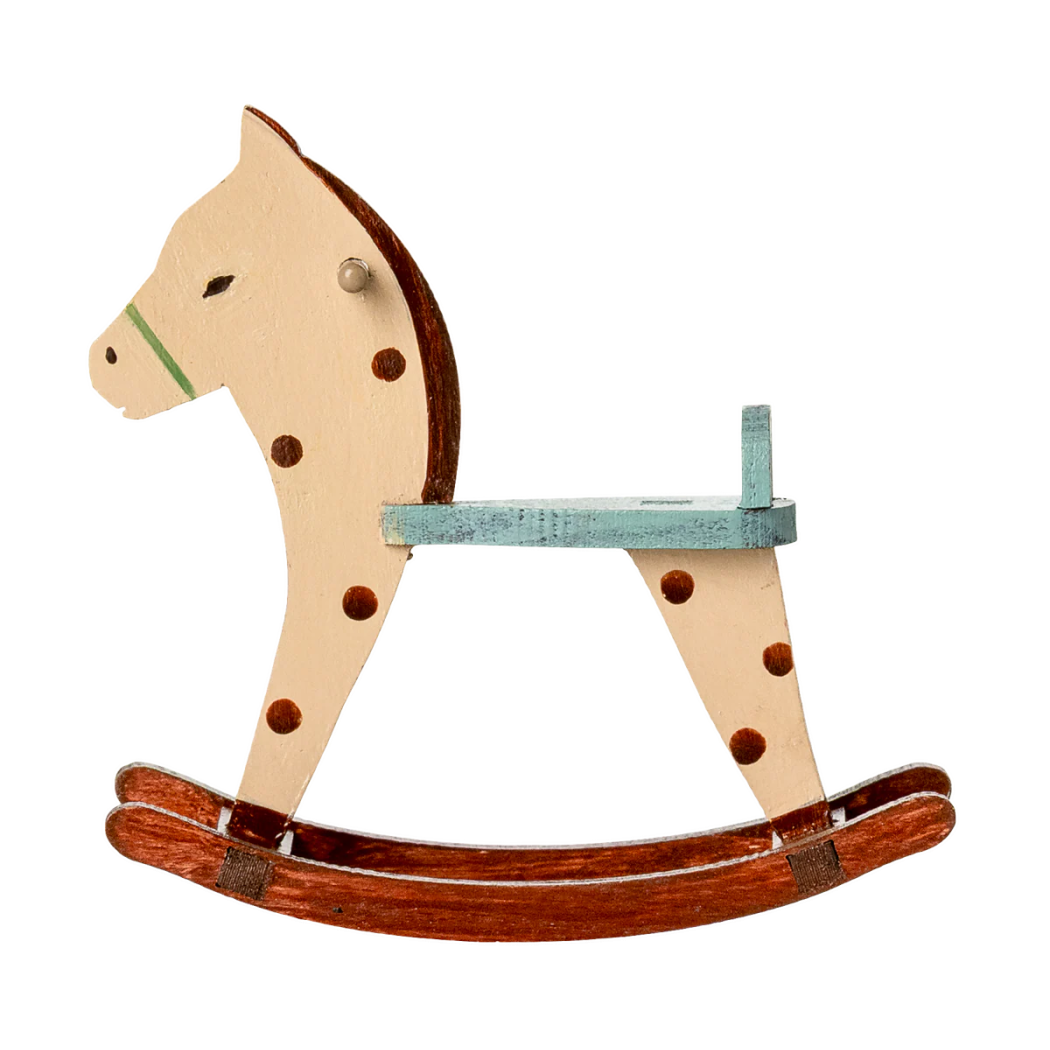 Kremowy Konik na Biegunach dla Myszek - Akcesoria dla Myszek - Maileg