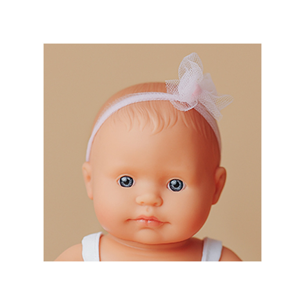 Europejka 21 cm w Tiulowej Sukience - Lalka Dziewczynka Europejka - Miniland My Friends & Me - Miniland