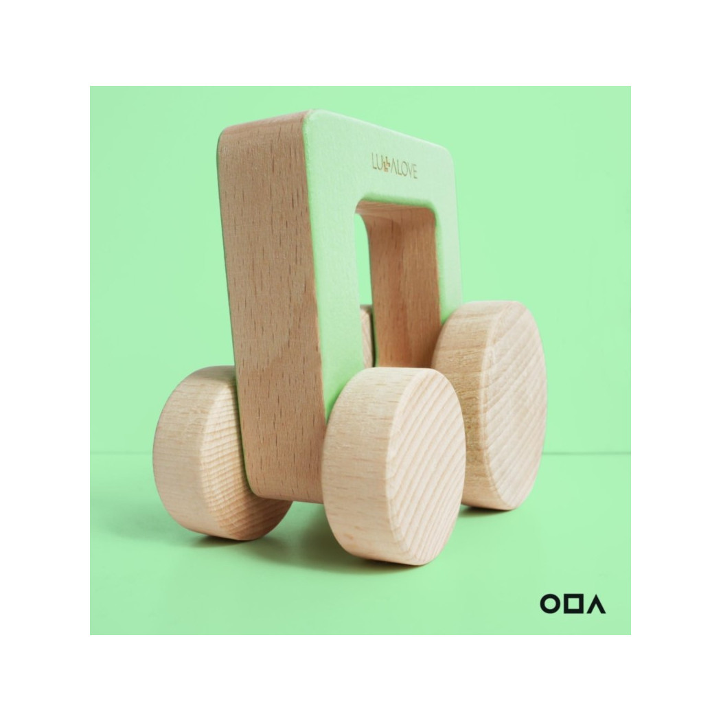 ODA car kwadrat - drewniane autko - LullaLove
