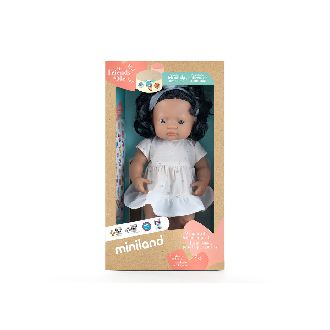 Latynoska 38 cm - Lalka Dziewczynka Latynoska - Miniland My Friends & Me - Miniland