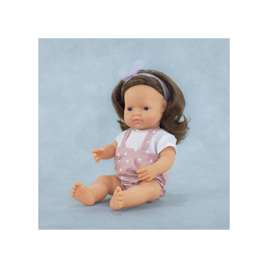 Europejka Brązowe Włosy 38 cm - Lalka Dziewczynka Europejka - Miniland My Friends & Me - Miniland