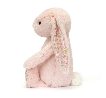 Pudrowo Różowy Króliczek Kwiatowe Uszy i Stópki - Cherry 31 cm - Maskotka Przytulanka - JellyCat