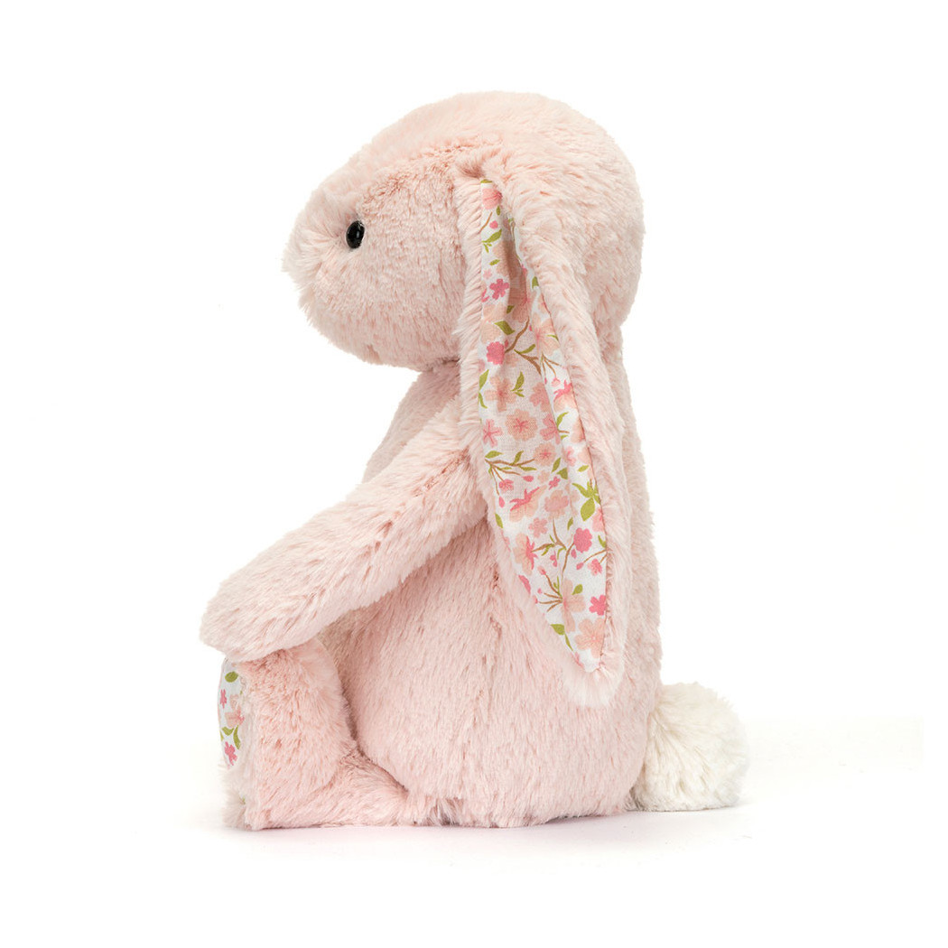 Pudrowo Różowy Króliczek Kwiatowe Uszy i Stópki - Cherry 31 cm - Maskotka Przytulanka - JellyCat