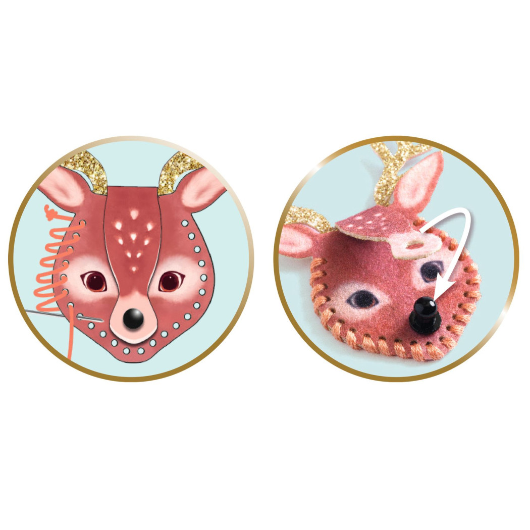 Sekretne Naszyjniki - 3 Wisiorki z Malutką Kieszonką na Skarb - Zrób To Sam DIY - Djeco