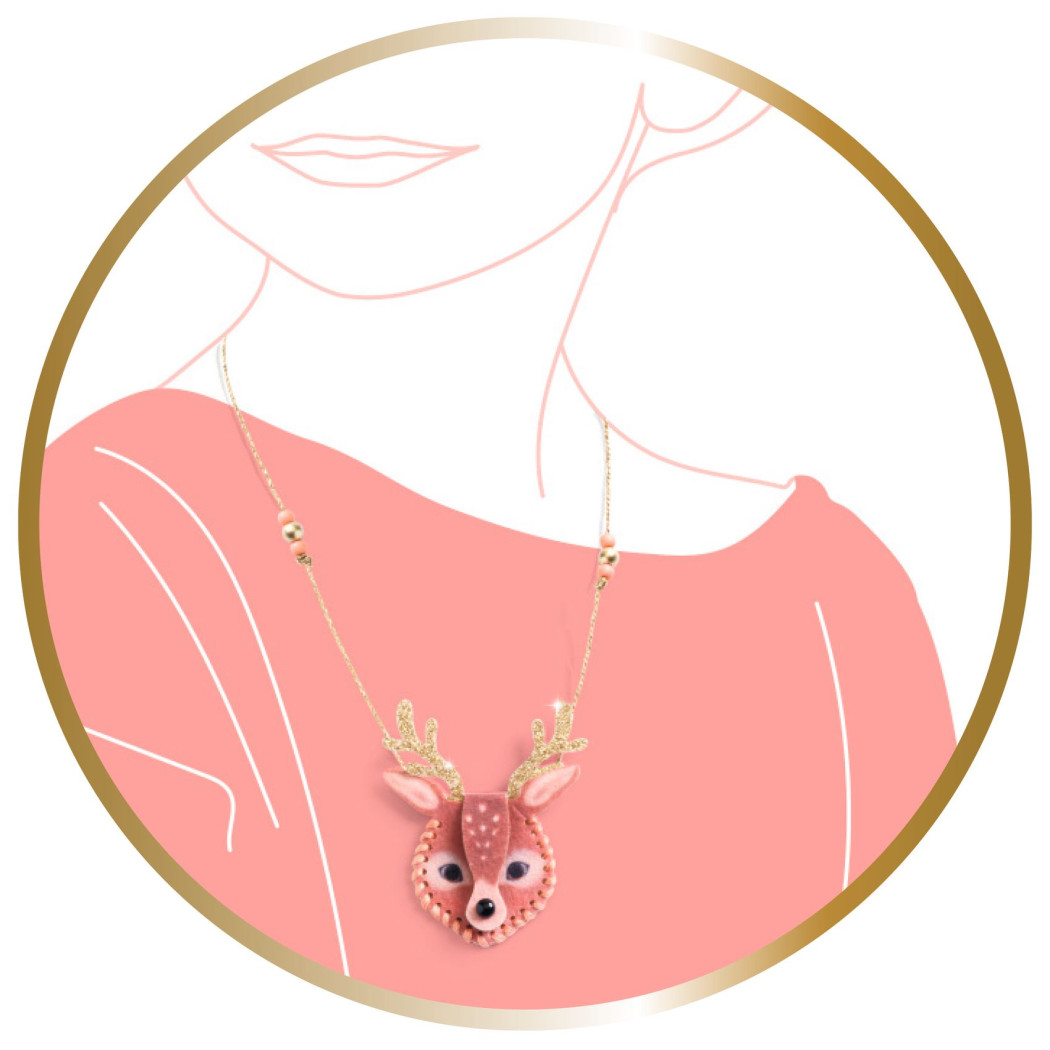 Sekretne Naszyjniki - 3 Wisiorki z Malutką Kieszonką na Skarb - Zrób To Sam DIY - Djeco