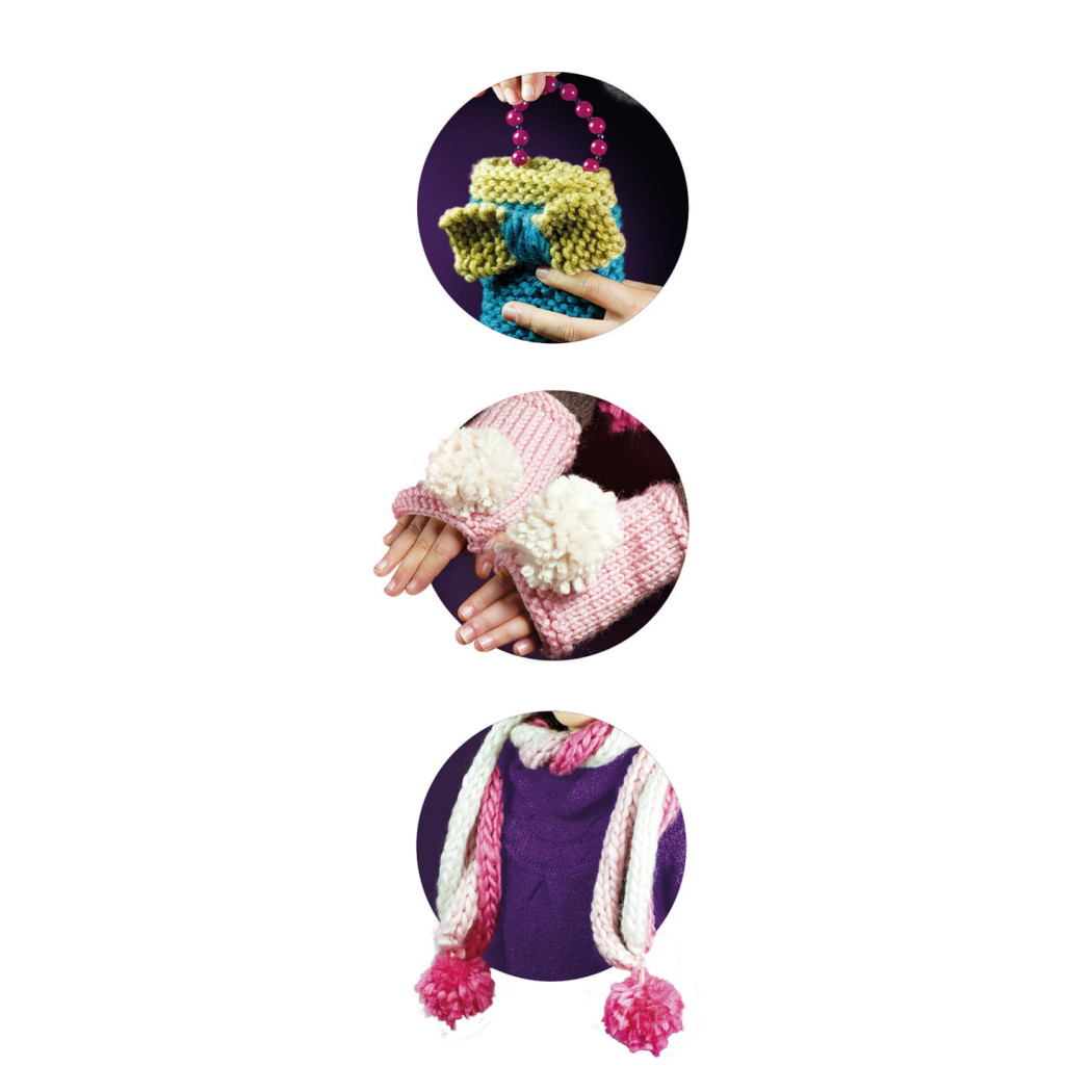 Zestaw do Nauki Robienia na Drutach - Zrób To Sam DIY - Wełniana Włóczka i Druty - BUKI