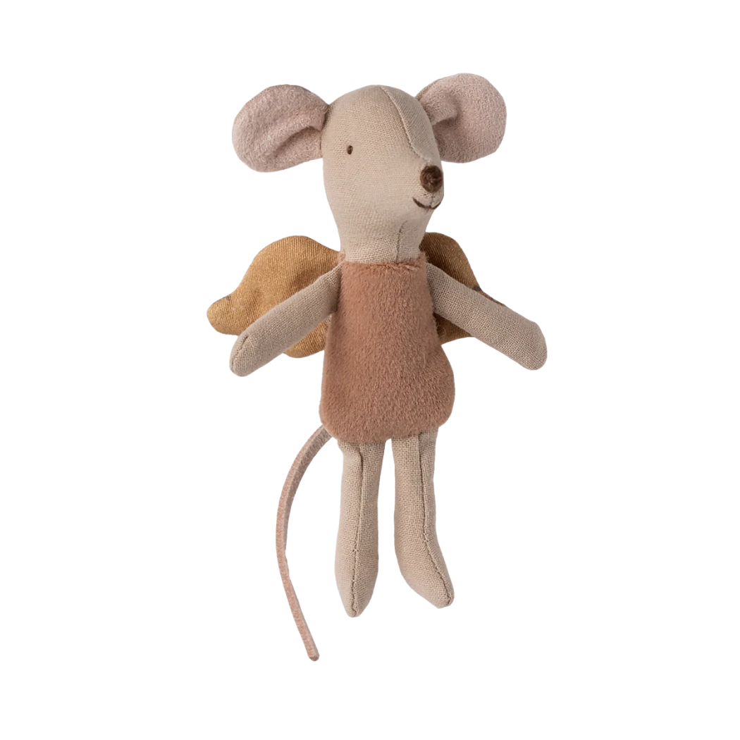 Brudny Róż - Myszka Wróżka z Kolorowymi Skrzydełkami - Little Sister - Maileg