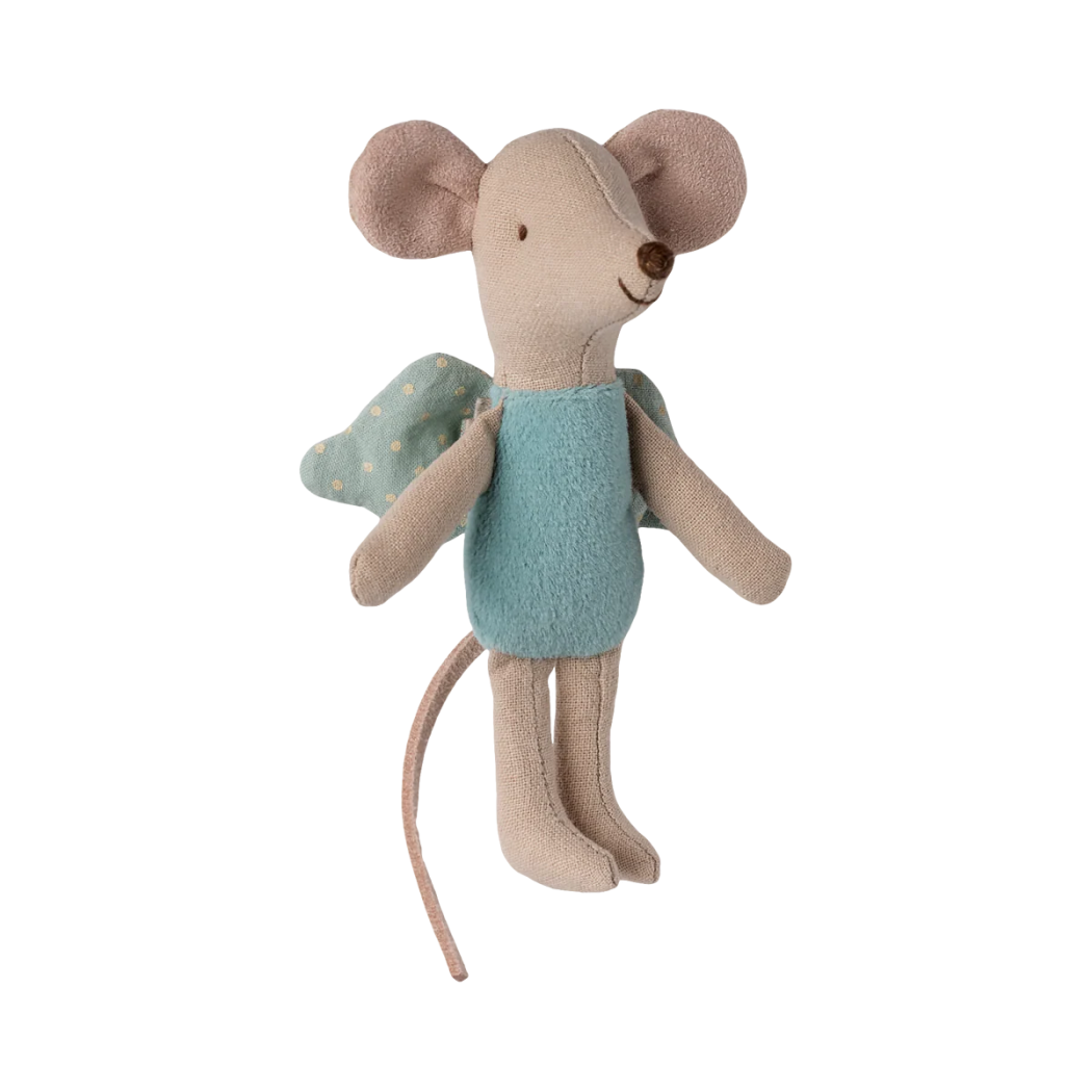 Miętowa - Myszka Wróżka z Kolorowymi Skrzydełkami - Little Sister - Maileg