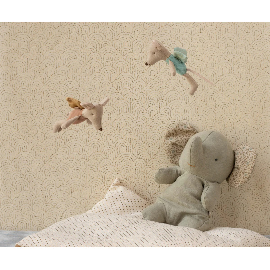 Miętowa - Myszka Wróżka z Kolorowymi Skrzydełkami - Little Sister - Maileg