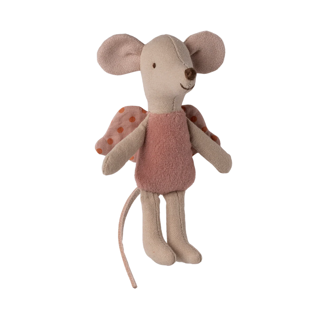 Różowa - Myszka Wróżka z Kolorowymi Skrzydełkami - Little Sister - Maileg