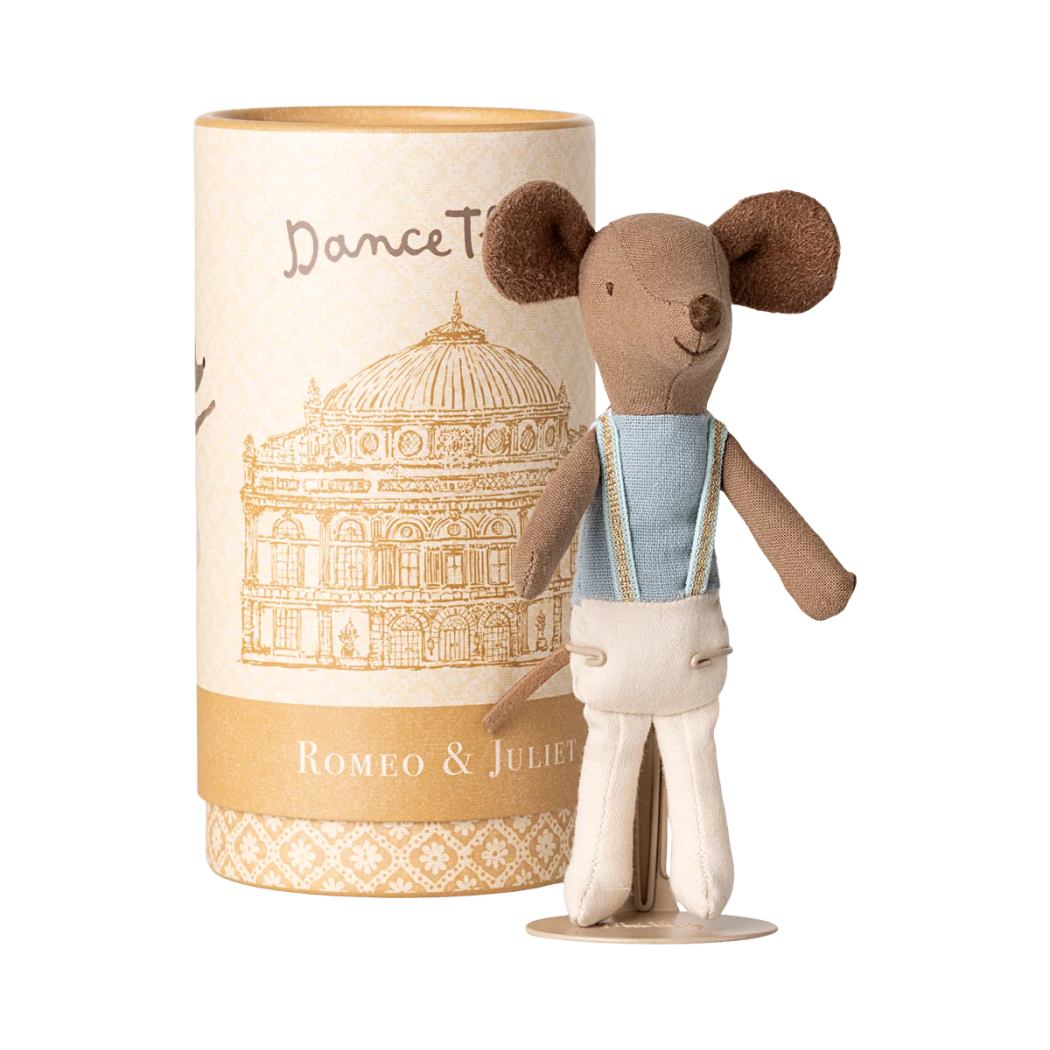 Myszka Tancerz Baletu - Starszy Brat ze Stojakiem - Ballerina Mouse - Big Brother - Maileg