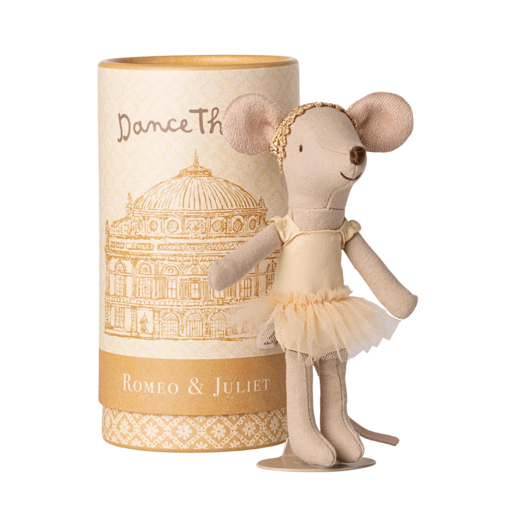 Myszka Baletnica Starsza Siostra ze Stojakiem - Ballerina Mouse - Big Sister - Maileg