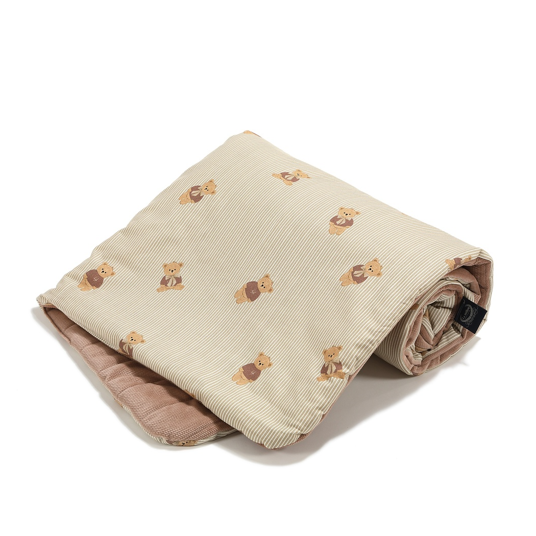 Ciepły Koc Velvet roz. L - 110x140 cm - Baby Bear Mocca - La Millou