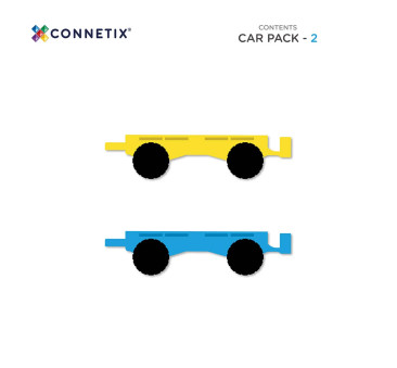 Autka - Klocki Magnetyczne Pojazdy Pociągi - 2 Elementy - Connetix