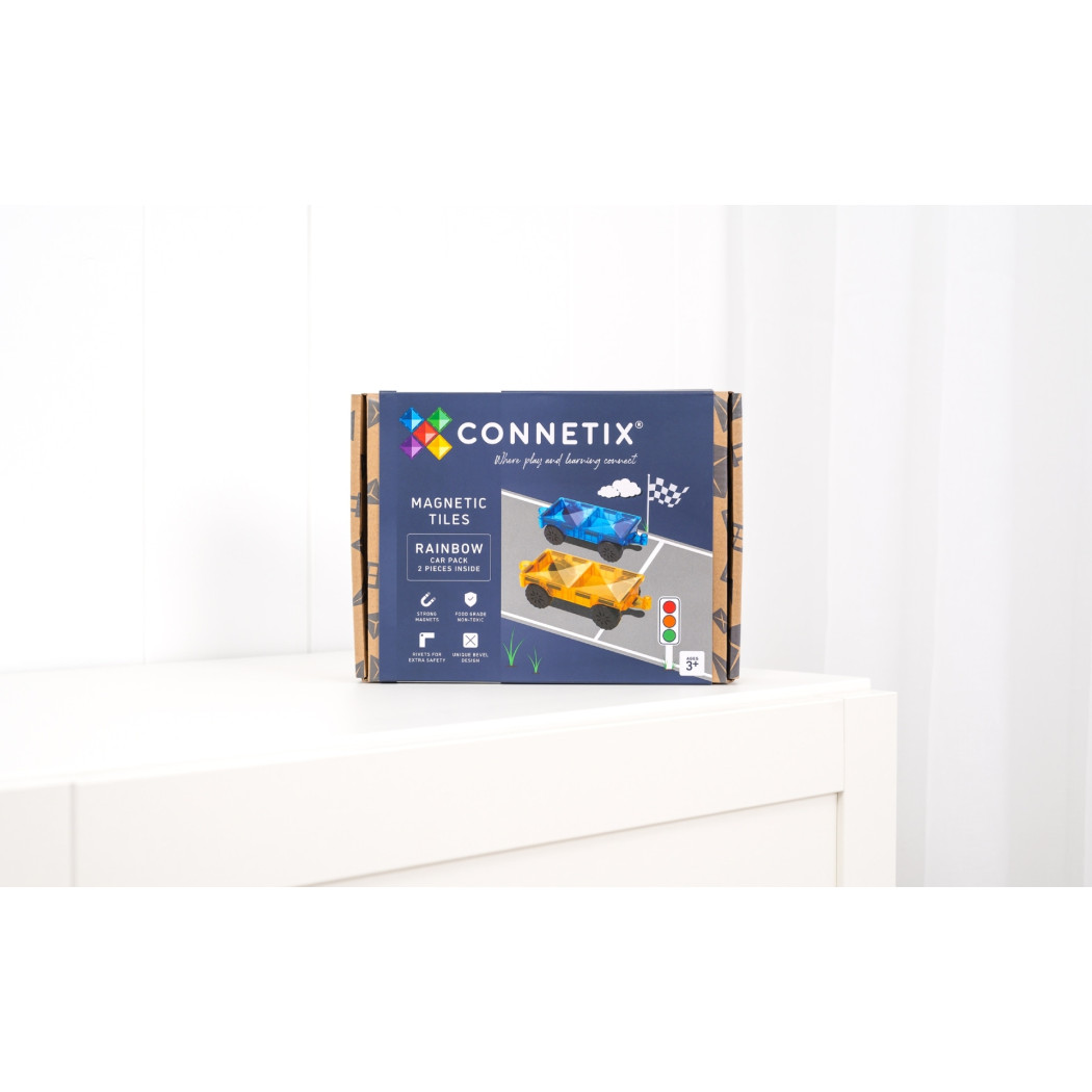 Autka - Klocki Magnetyczne Pojazdy Pociągi - 2 Elementy - Connetix