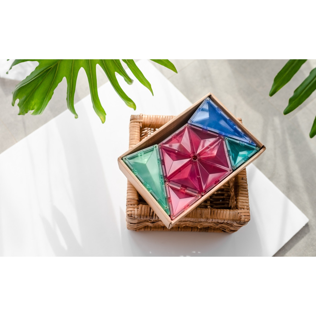 Fasetowane Wielokąty - Klocki Magnetyczne Zestaw Geometryczny - 40 Elementów - Connetix