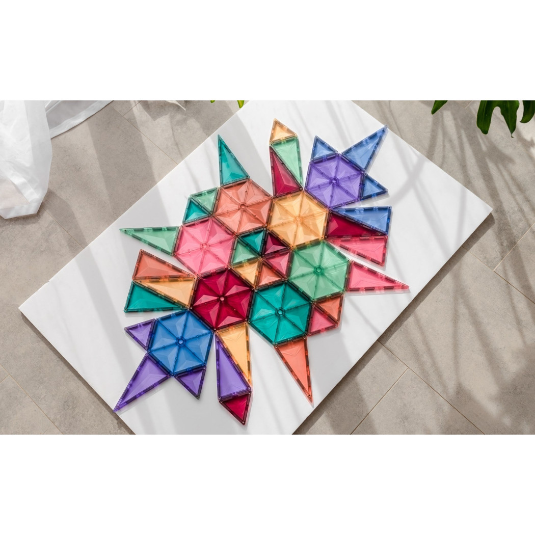Fasetowane Wielokąty - Klocki Magnetyczne Zestaw Geometryczny - 40 Elementów - Connetix