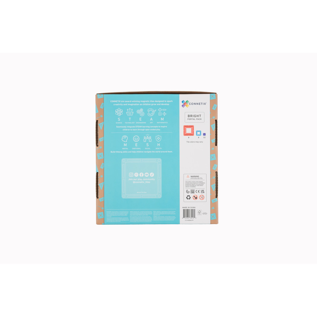 Ramy - Klocki Magnetyczne - Zbuduj Okna Drzwi i Więcej - Portal Pack - 48 Elementów - Connetix