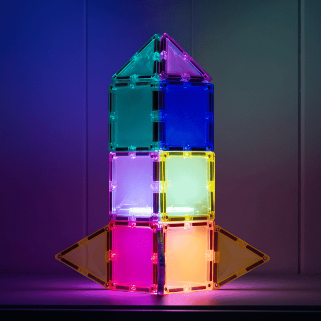 Świecąca Gwiazdka - Klocki Magnetyczne z Podświetlanym Klockiem LED - 28 Elementów - Connetix