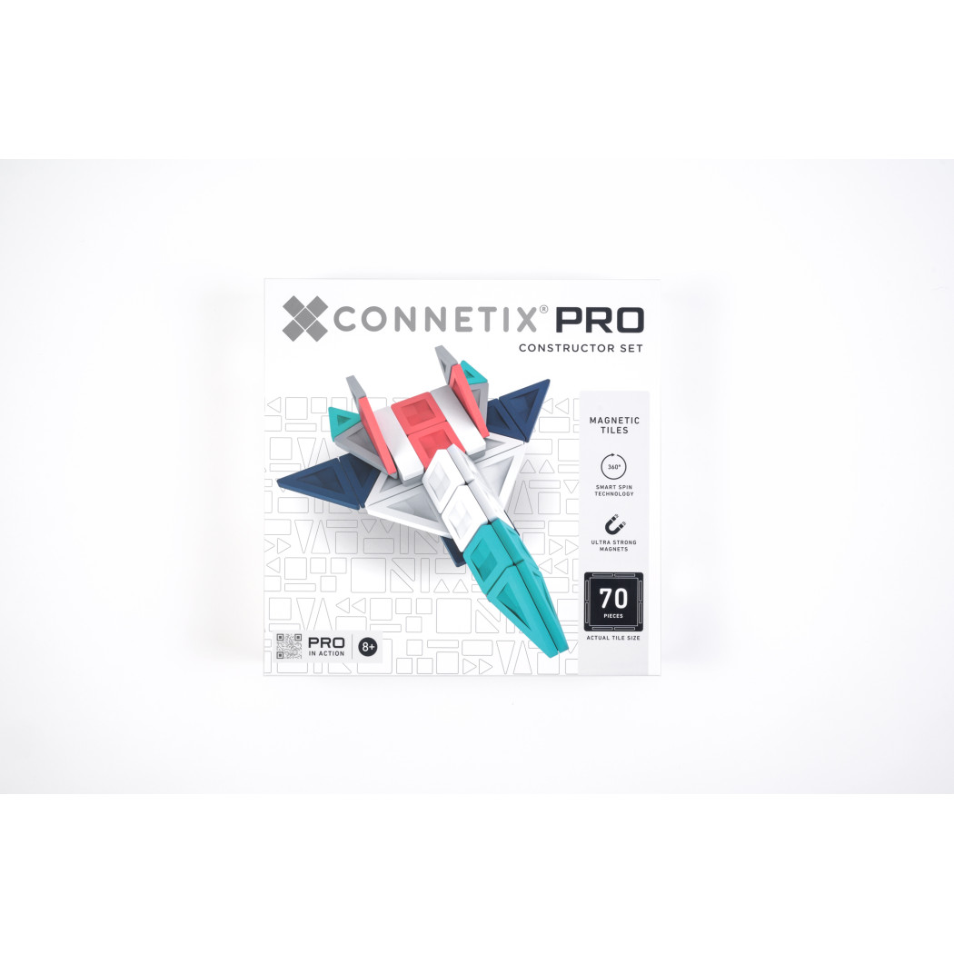 Zestaw Konstruktorski PRO - Zaawansowane Klocki Magnetyczne - 70 Elementów - Connetix PRO