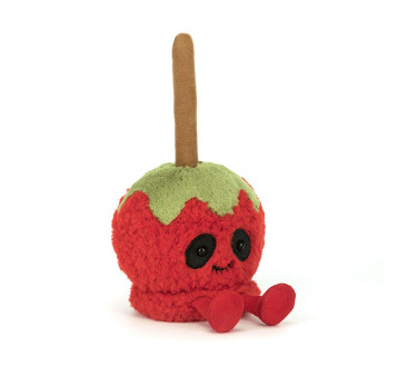 WYPRZEDAŻ Jabłko w Karmelu na Patyku - Jabłko Toffi 12 cm - Pluszak Halloween - Maskotka Przytulanka - JellyCat