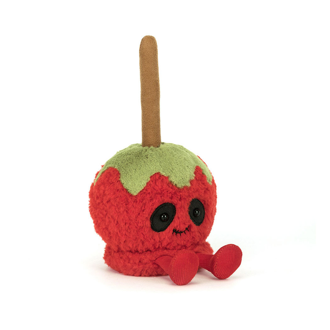 Jabłko w Karmelu na Patyku - Jabłko Toffi 12 cm - Pluszak Halloween - Maskotka Przytulanka - JellyCat