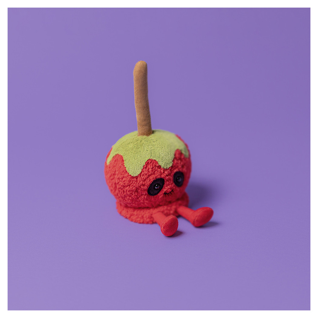 WYPRZEDAŻ Jabłko w Karmelu na Patyku - Jabłko Toffi 12 cm - Pluszak Halloween - Maskotka Przytulanka - JellyCat