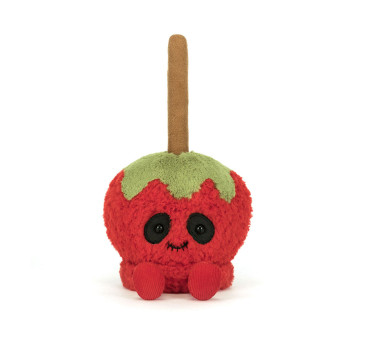 WYPRZEDAŻ Jabłko w Karmelu na Patyku - Jabłko Toffi 12 cm - Pluszak Halloween - Maskotka Przytulanka - JellyCat