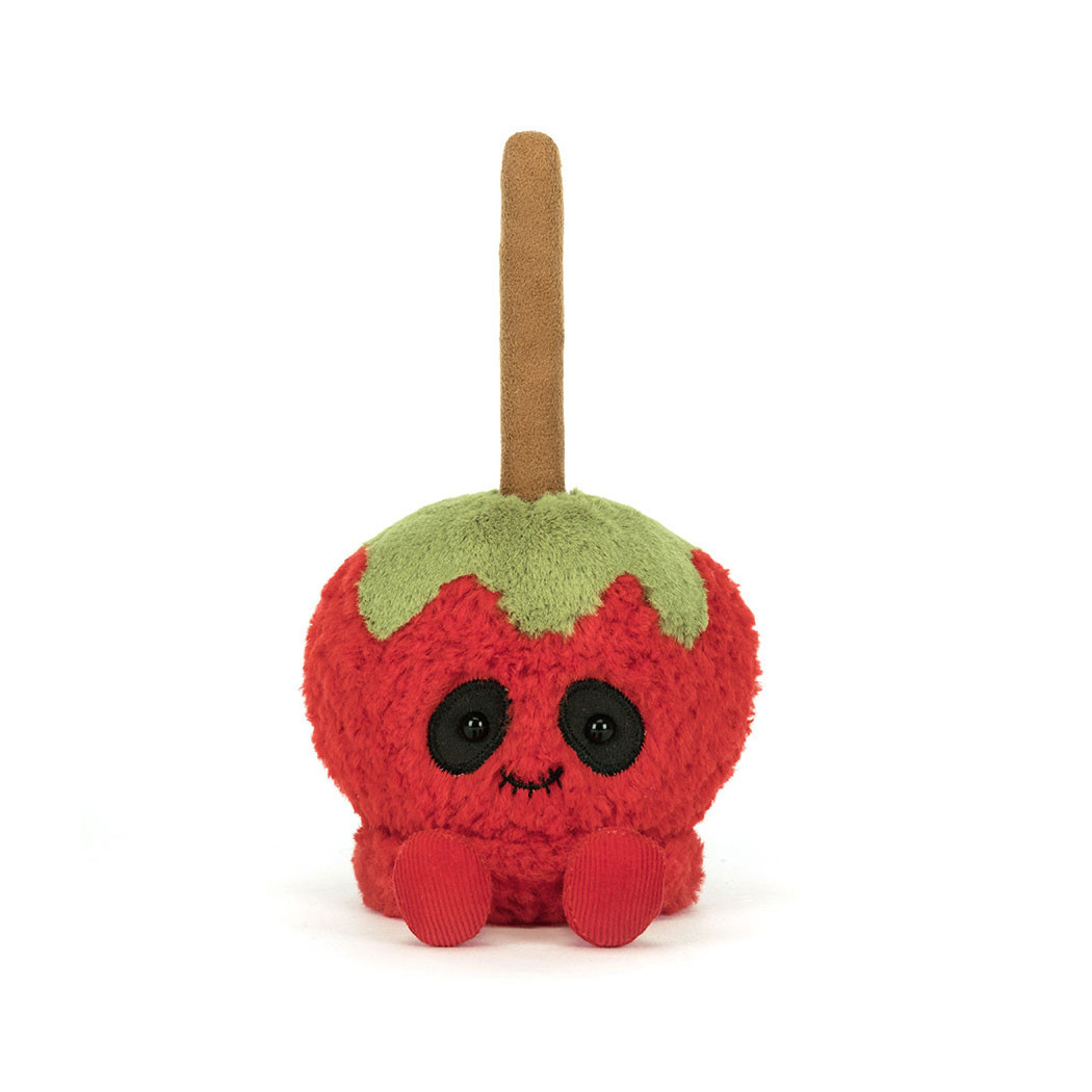 WYPRZEDAŻ Jabłko w Karmelu na Patyku - Jabłko Toffi 12 cm - Pluszak Halloween - Maskotka Przytulanka - JellyCat