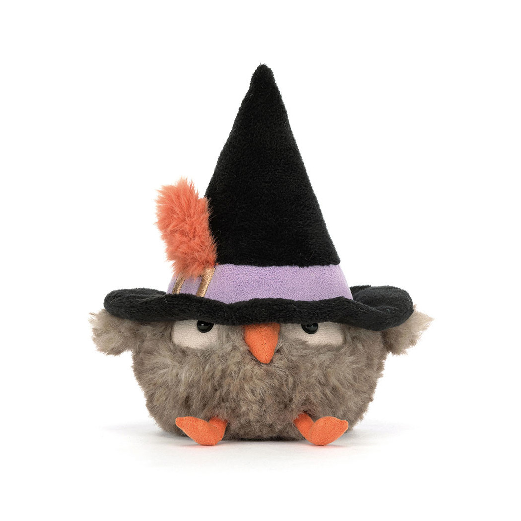 WYPRZEDAŻ Heccaty Hootnightly - Sowa Czarodziejka w Kapeluszu 17 cm - Maskotka Przytulanka - JellyCat