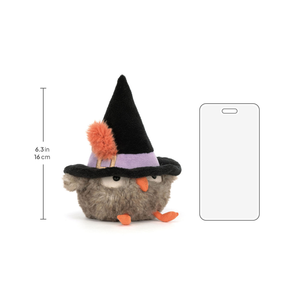 Heccaty Hootnightly - Sowa Czarodziejka w Kapeluszu 17 cm - Maskotka Przytulanka Halloween - JellyCat