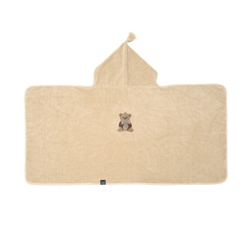 Ręcznik Kąpielowy z Kapturkiem roz. M - 70x135 cm - Baby Bear Sand - Niemowlęcy Bamboo - La Millou