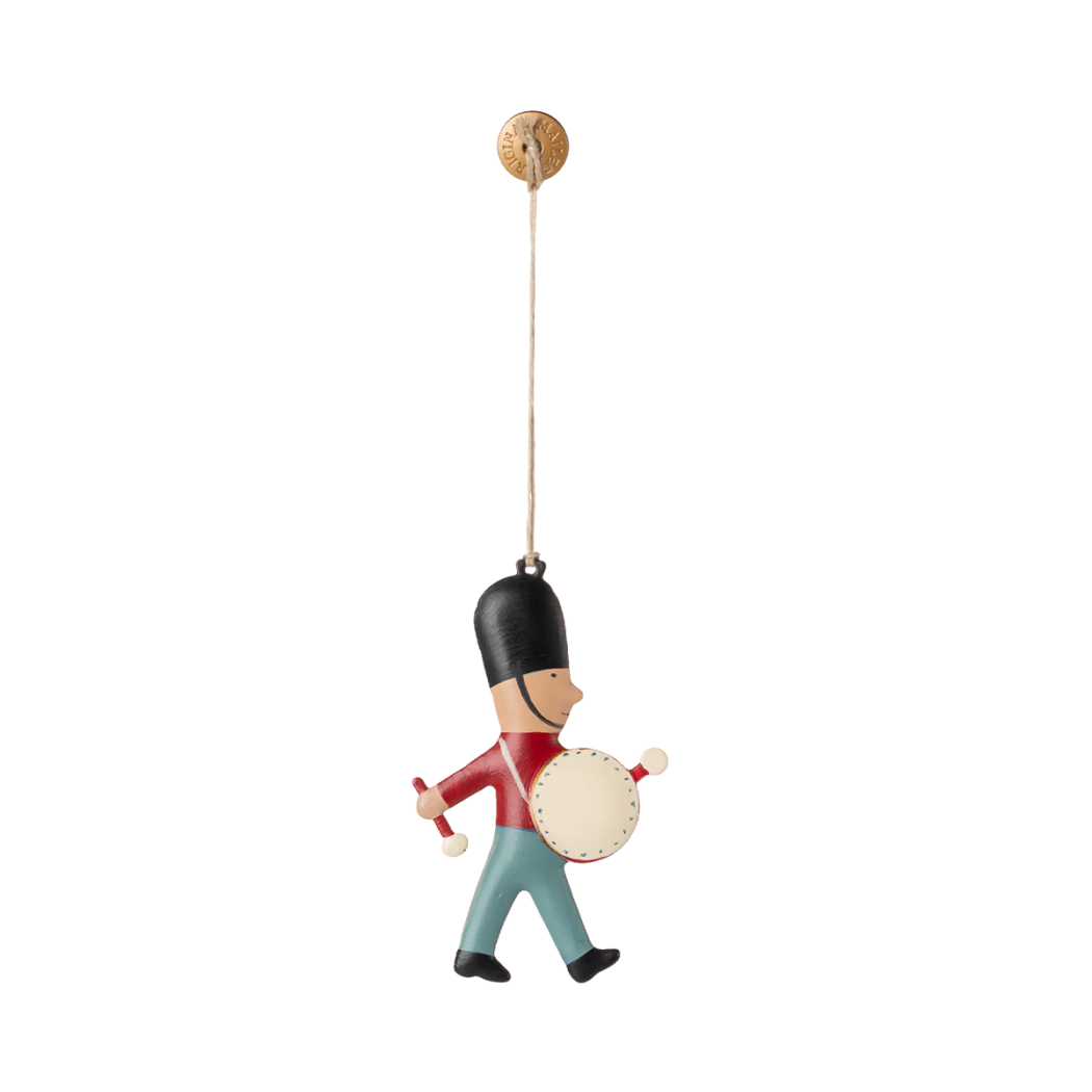 Gwardzista z Bębnem - Dekoracja Bożonarodzeniowa - Metalowa Ozdoba - Zawieszka - Maileg